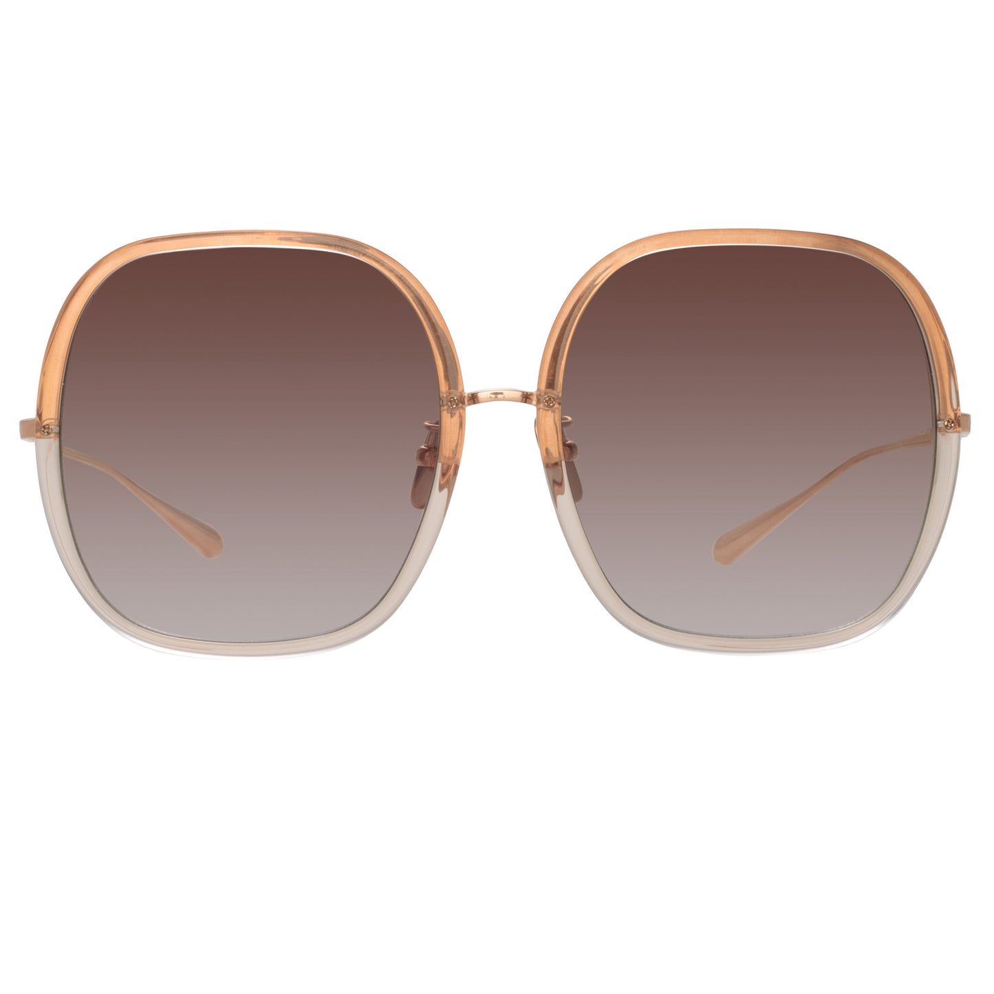 Linda Farrow Celia Oversized Sunglasses in Ash C3 60