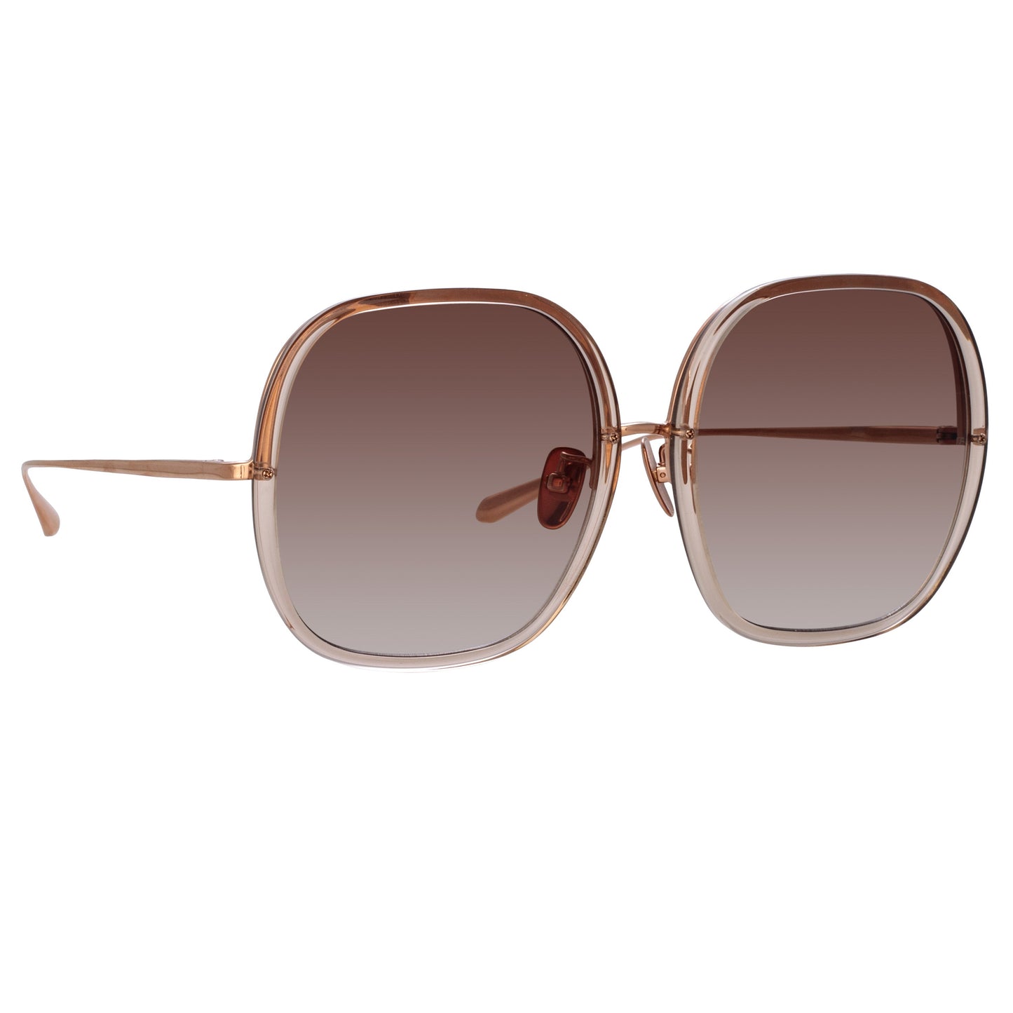 Linda Farrow Celia Oversized Sunglasses in Ash C3 60