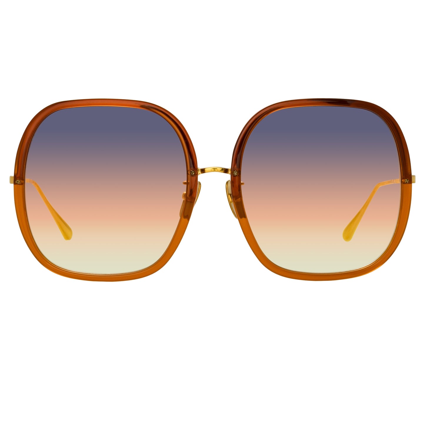 Linda Farrow Celia Oversized Sunglasses in Orange C4 60