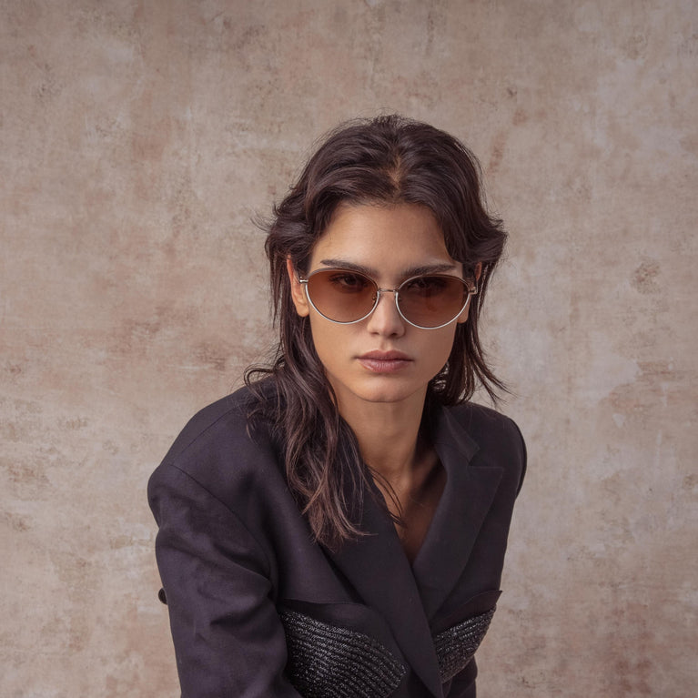 Linda Farrow Regina Cat Eye Sunglasses in Mocha C4 61
