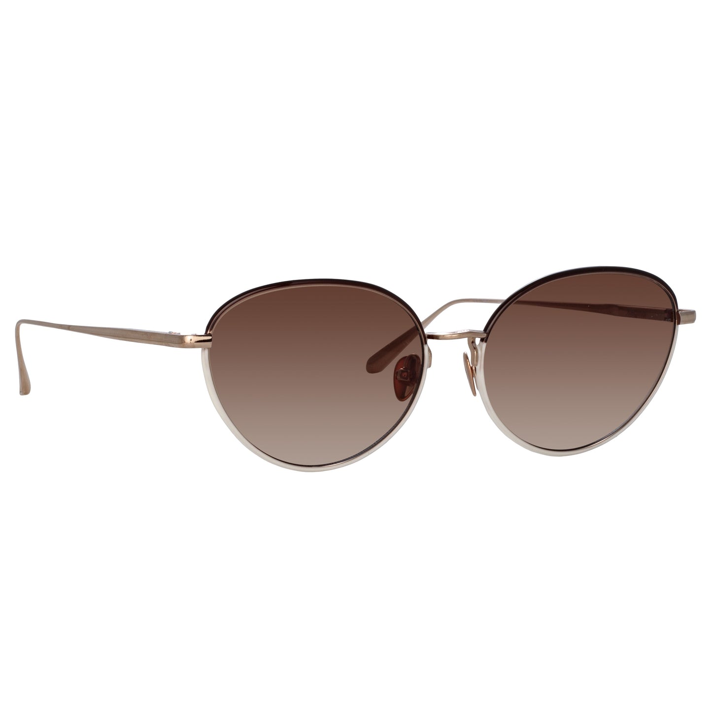 Linda Farrow Regina Cat Eye Sunglasses in Mocha C4 61