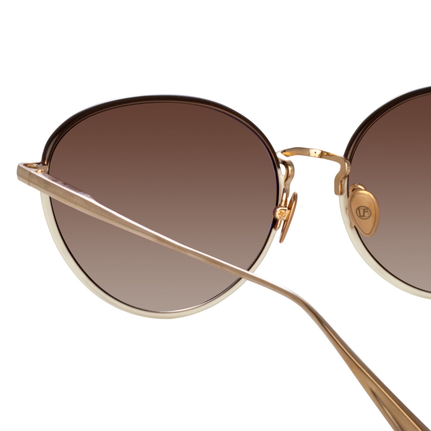 Linda Farrow Regina Cat Eye Sunglasses in Mocha C4 61