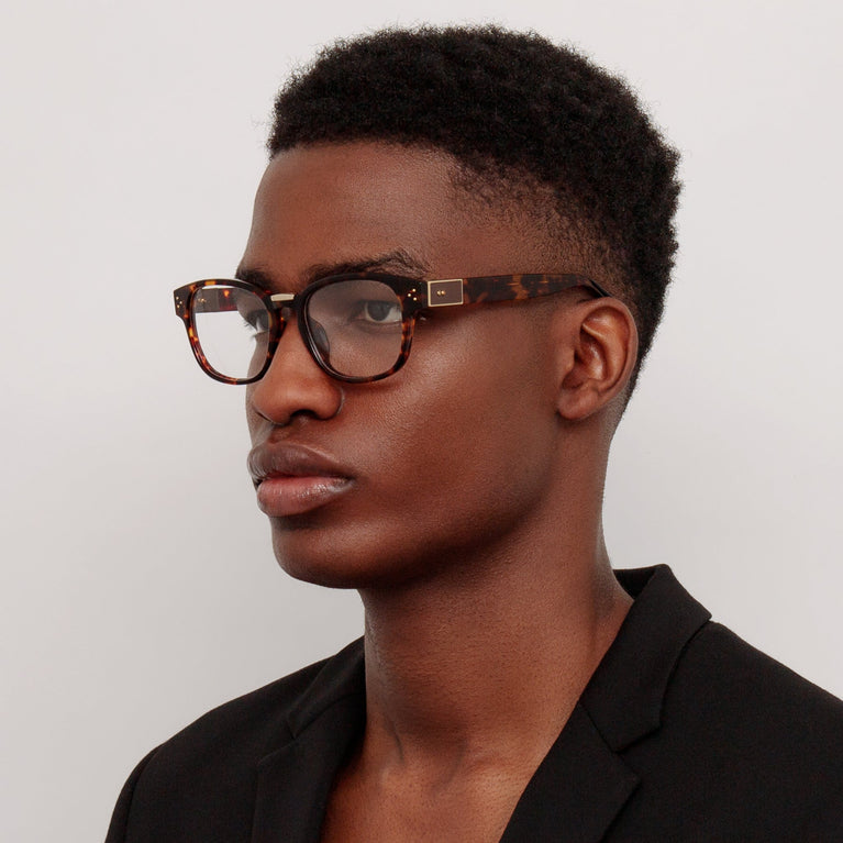 Linda Farrow Men's Carlos Optical D-Frame in Tortoiseshell C2 55