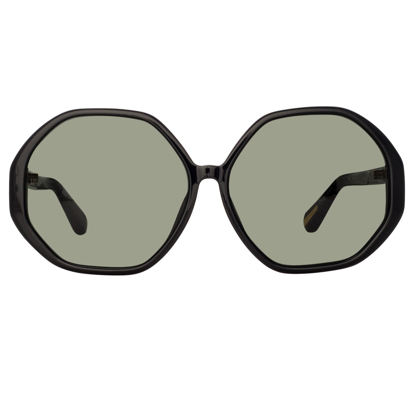 Linda Farrow Paloma Hexagon Sunglasses in Black C1 61