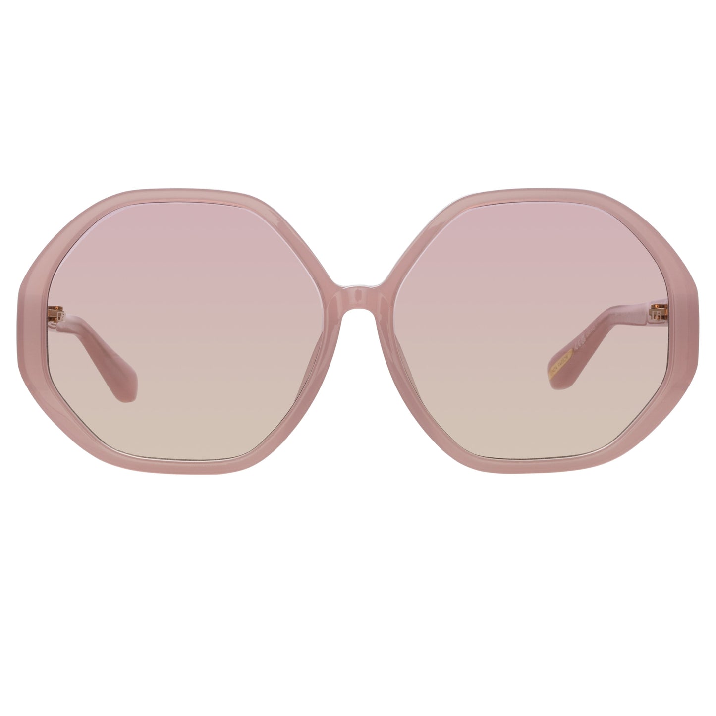 Linda Farrow Paloma Hexagon Sunglasses in Lilac C8 61