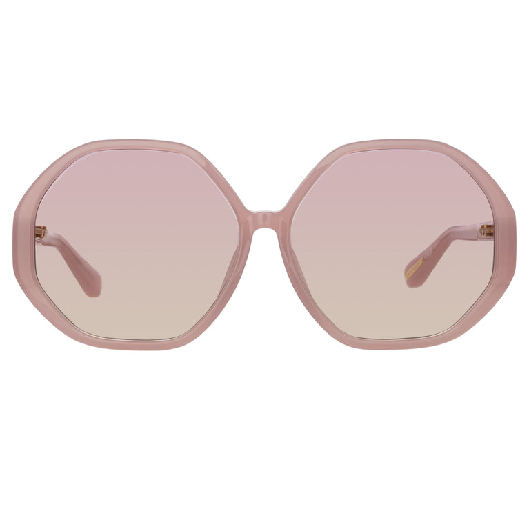 Linda Farrow Paloma Hexagon Sunglasses in Lilac C8 61
