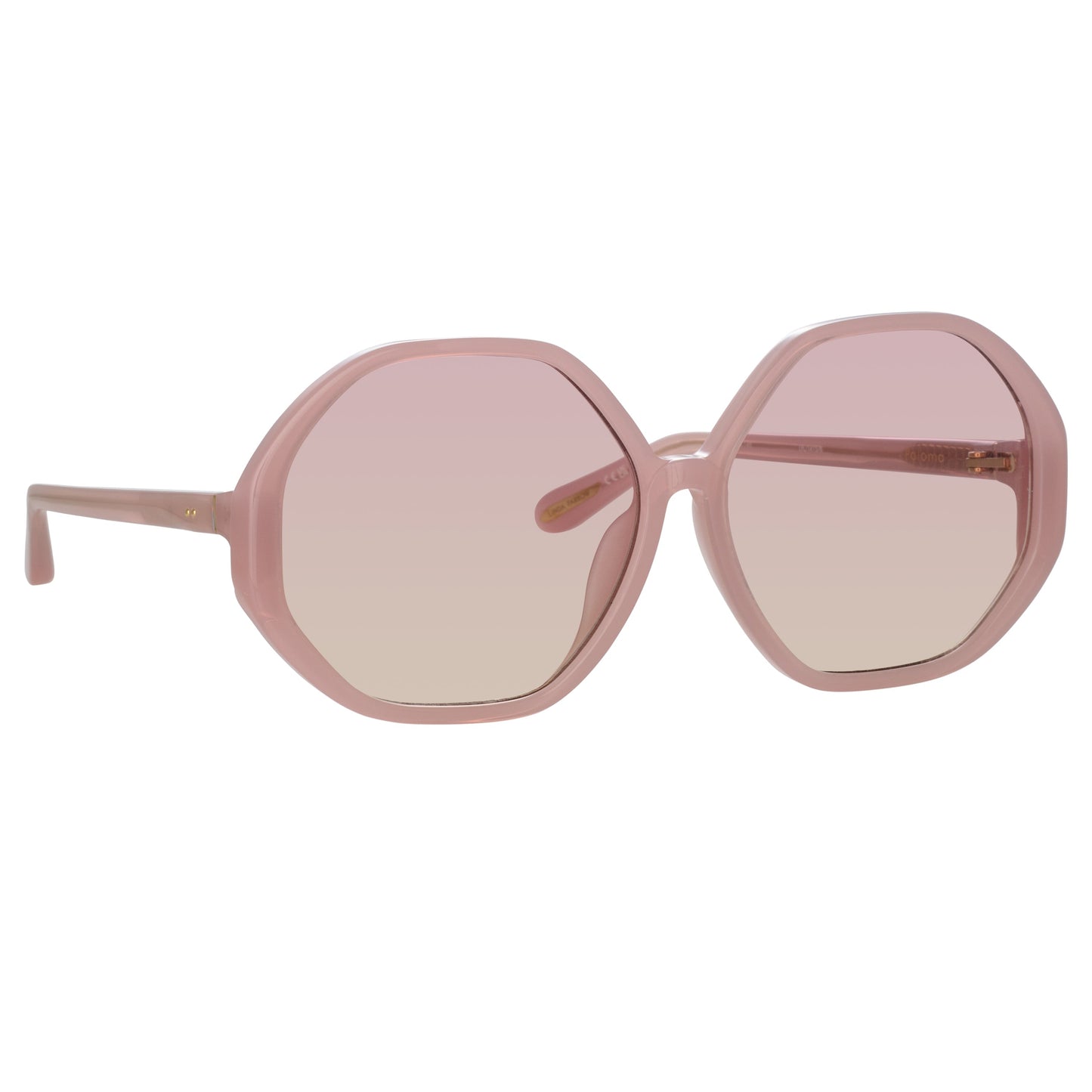 Linda Farrow Paloma Hexagon Sunglasses in Lilac C8 61