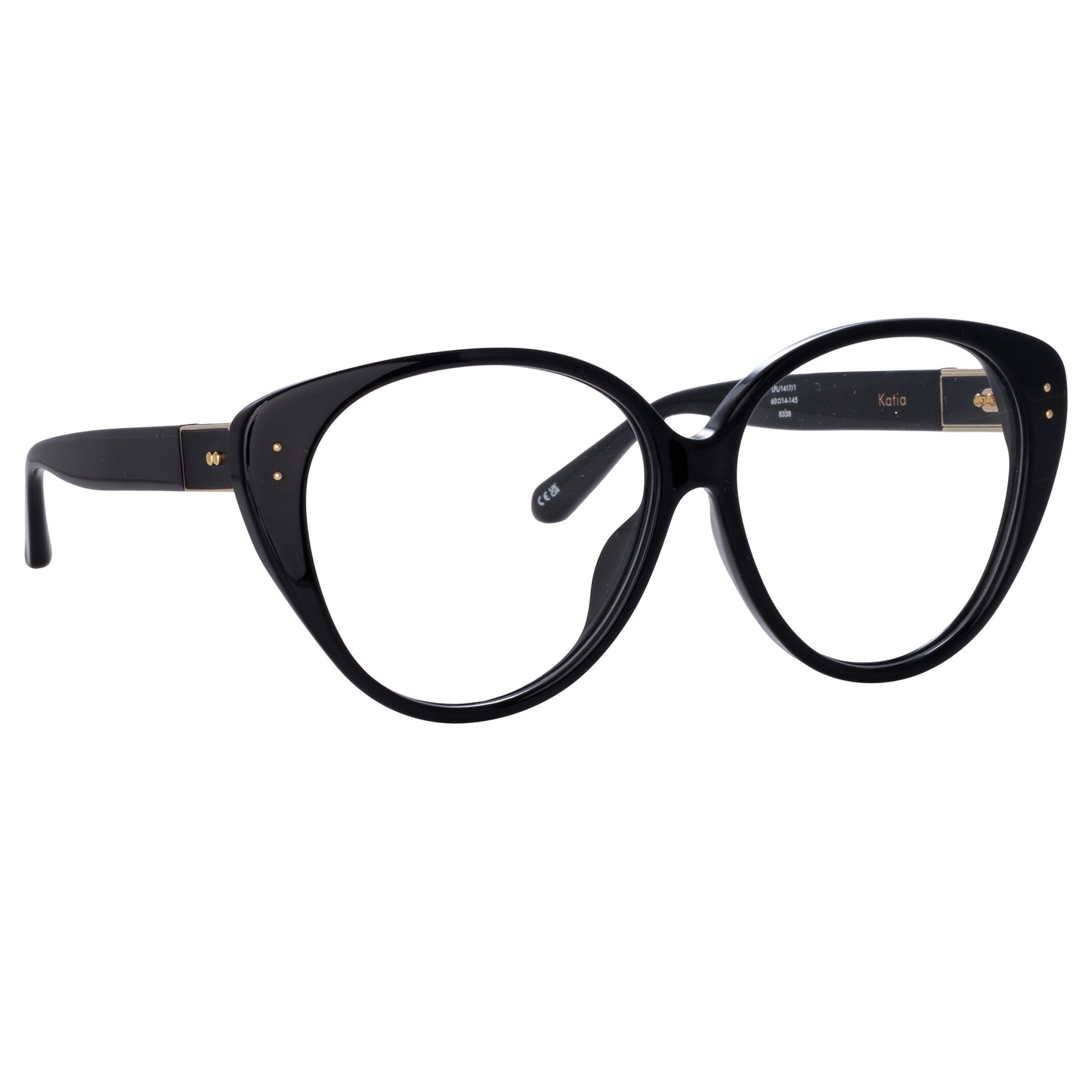 Linda Farrow Katia Cat Eye Optical Frame in Black C1 60