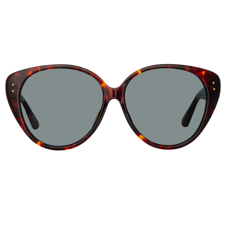 Linda Farrow Katia Cat Eye Sunglasses in Tortoiseshell C4 60