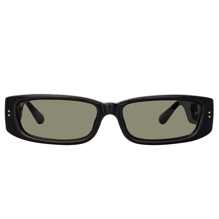 Linda Farrow Talita Rectangular Sunglasses in Black C1 59