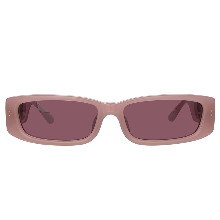 Linda Farrow Talita Rectangular Sunglasses in Lilac C5 59