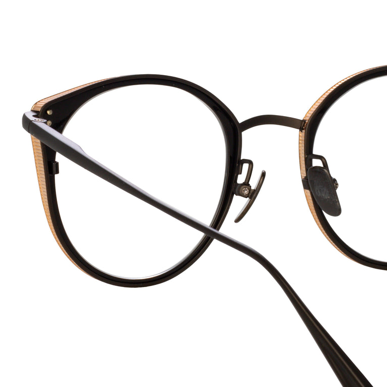 Linda Farrow Neusa Oval Optical Frame in Nickel C2 52