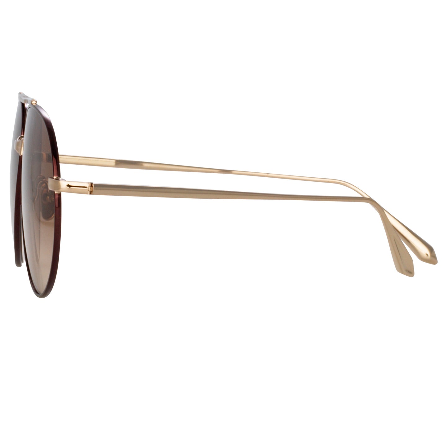 Linda Farrow Marcelo Aviator Sunglasses in Brown C2 61