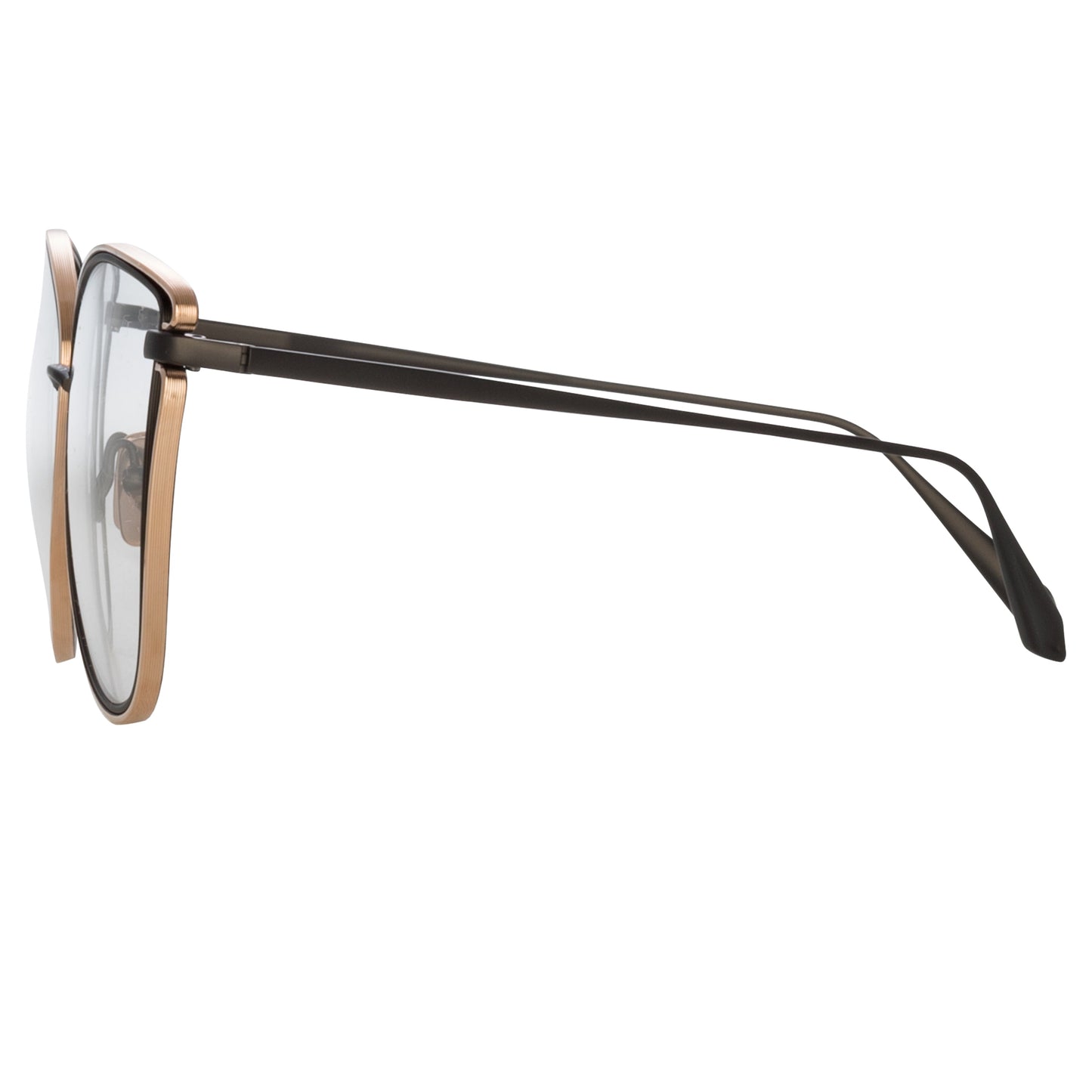 Linda Farrow Dinah Cat Eye Optical Frame in Matt Nickel C4 59