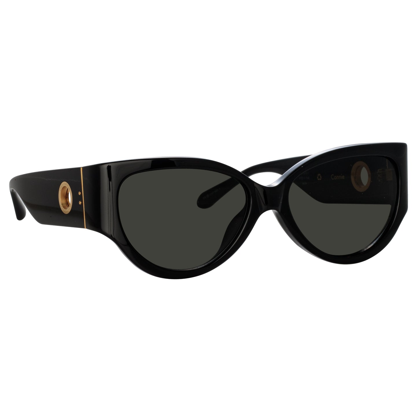 Linda Farrow Connie Cat Eye Sunglasses in Black C1 57