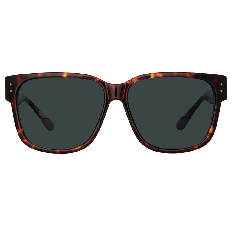 Linda Farrow Perry D-Frame Sunglasses in Tortoiseshell C2 61