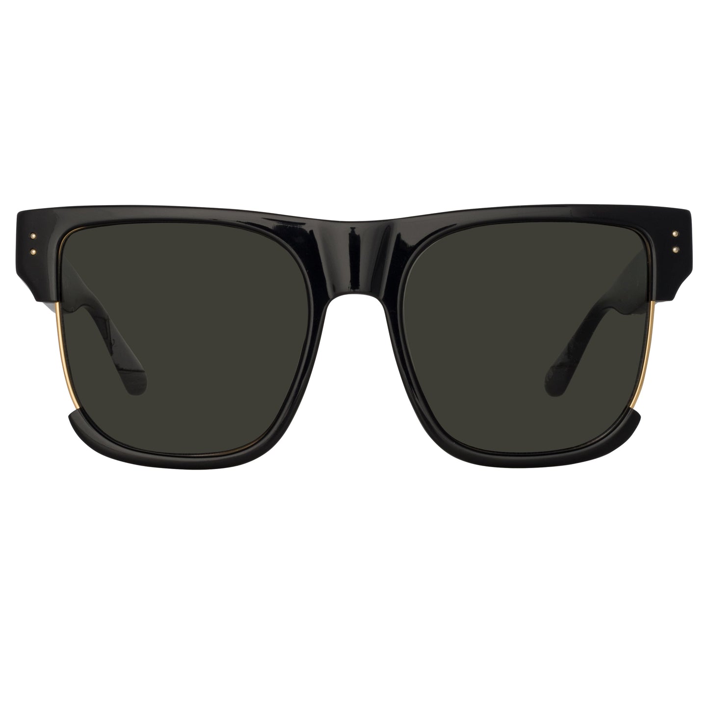 Linda Farrow Lomas D-Frame Sunglasses in Black C1 58