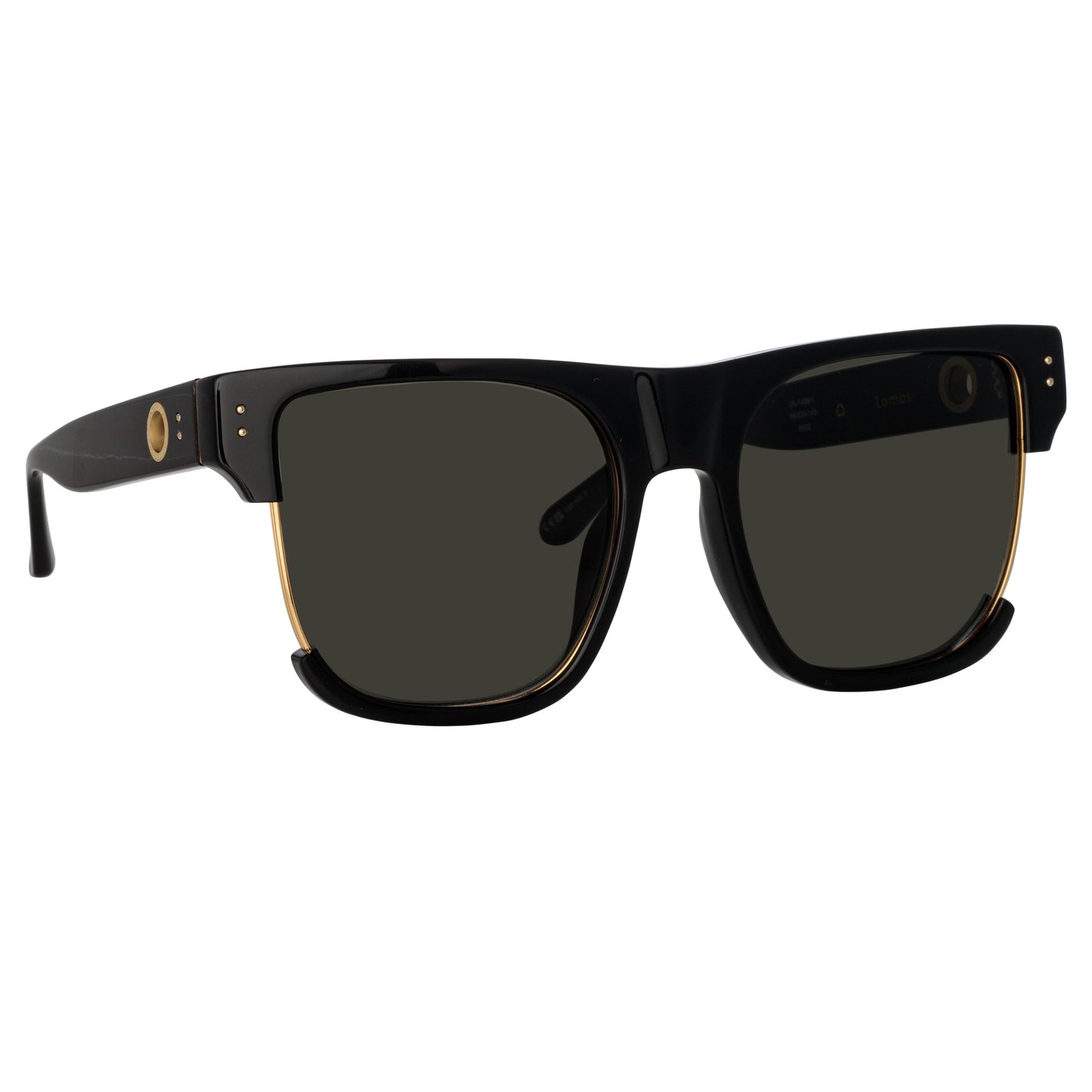 Linda Farrow Lomas D-Frame Sunglasses in Black C1 58