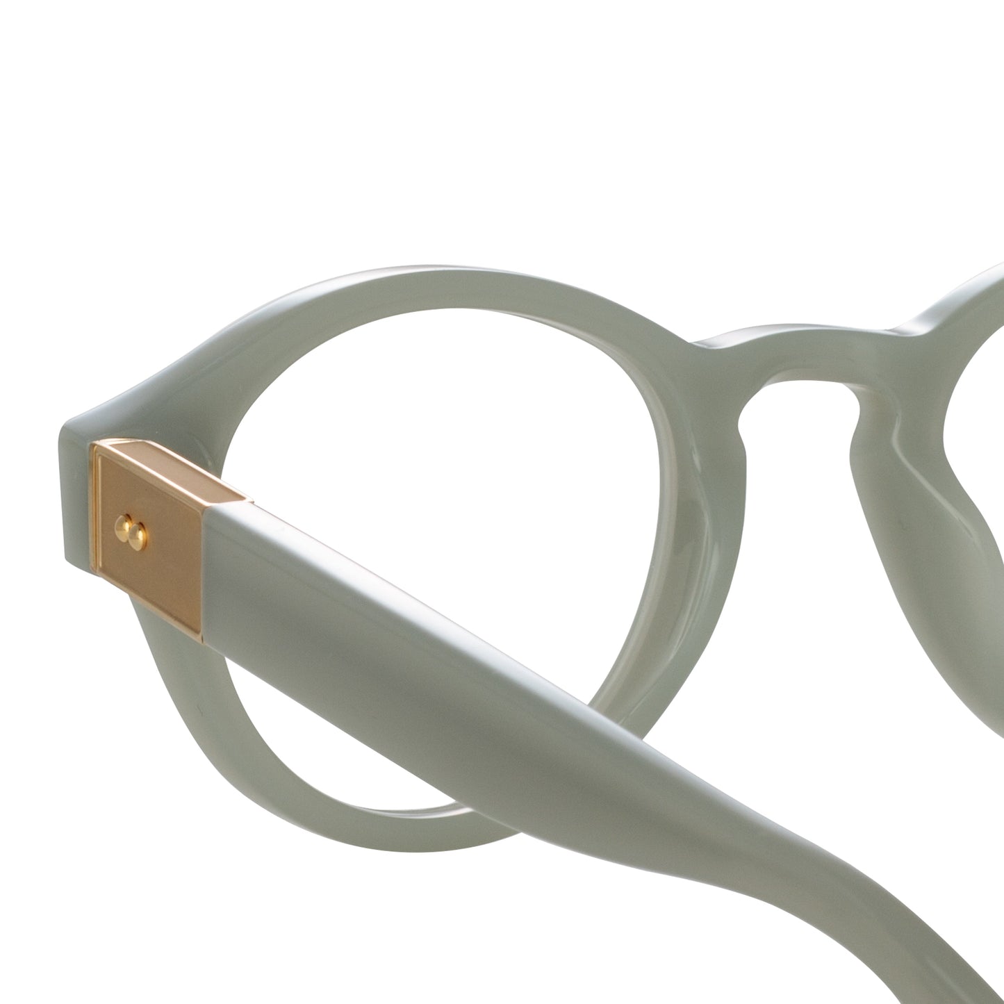 Linda Farrow Musa Oval Optical Frame in Steel C3 47