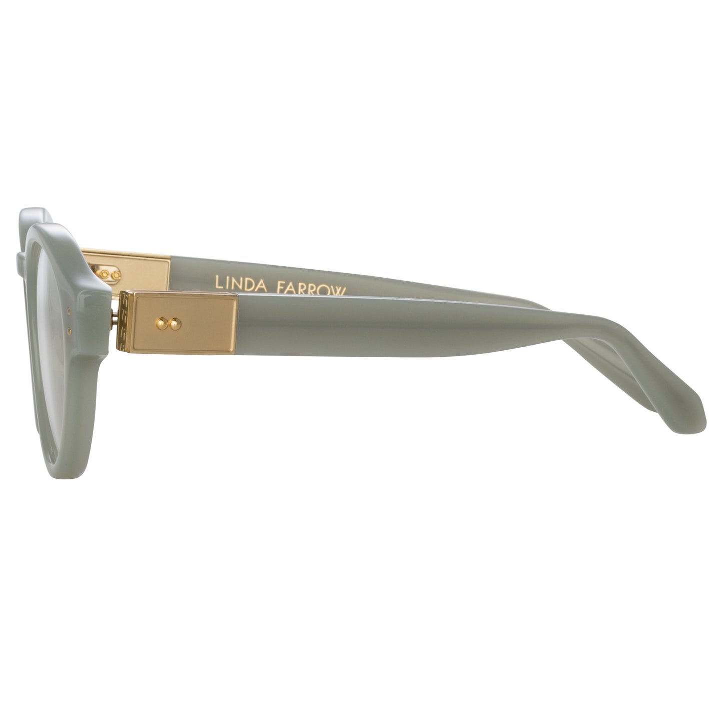 Linda Farrow Musa Oval Optical Frame in Steel C3 47