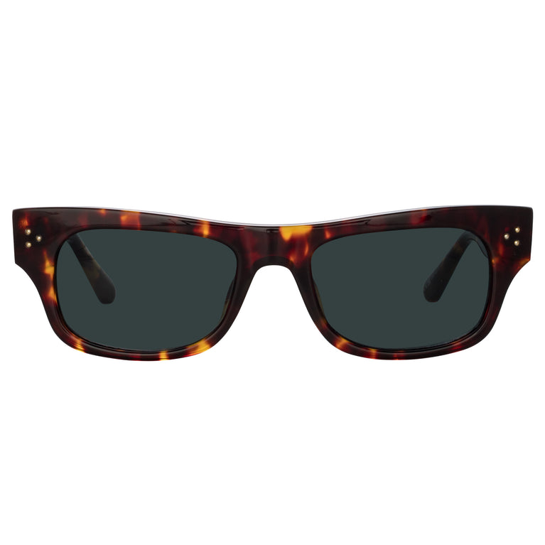 Linda Farrow Falck Rectangular Sunglasses in Tortoiseshell C2 51