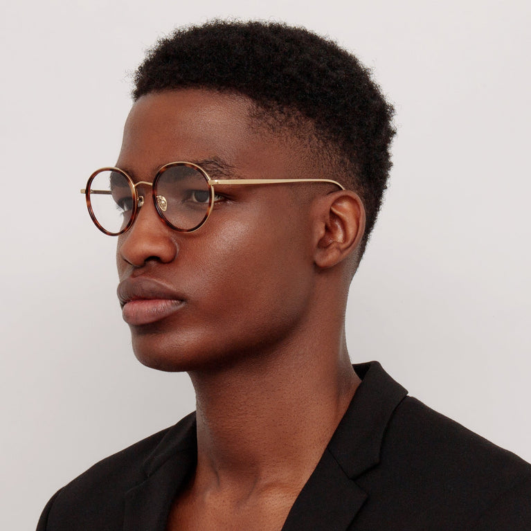 Linda Farrow Sato Oval Optical Frame in Light Gold C2 50
