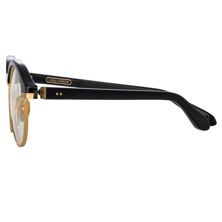 Linda Farrow Keen Oval Optical Frame in Black C1 50