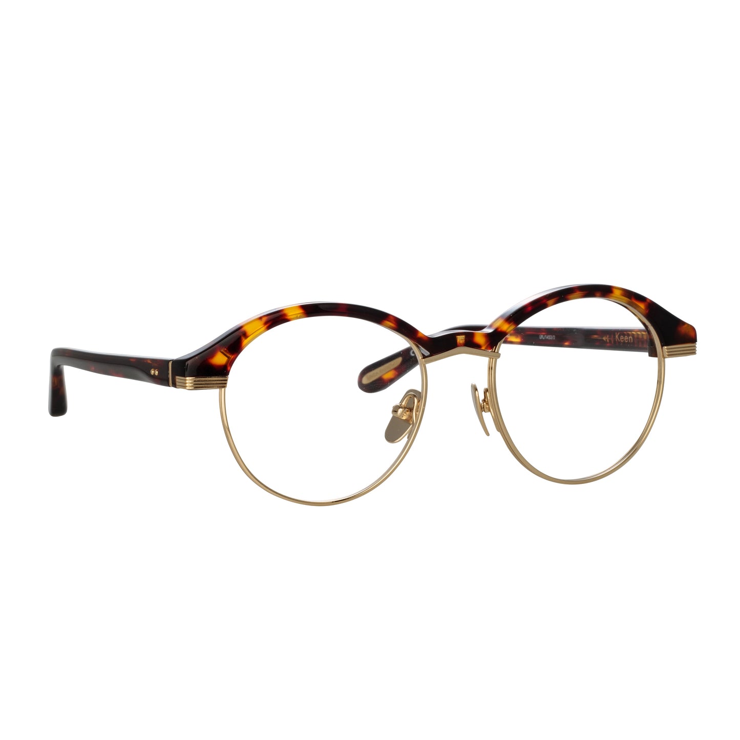 Linda Farrow Keen Oval Optical Frame in Tortoiseshell C2 50