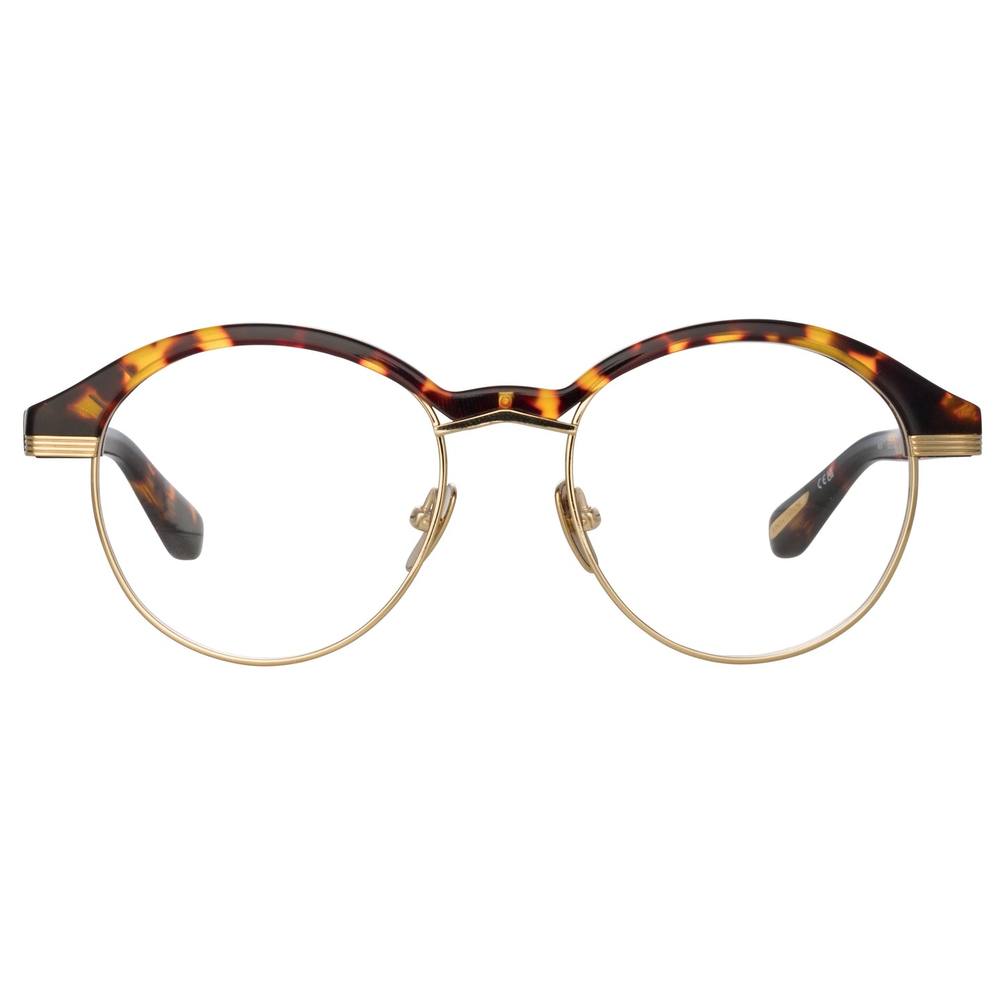 Linda Farrow Keen Oval Optical Frame in Tortoiseshell C2 50