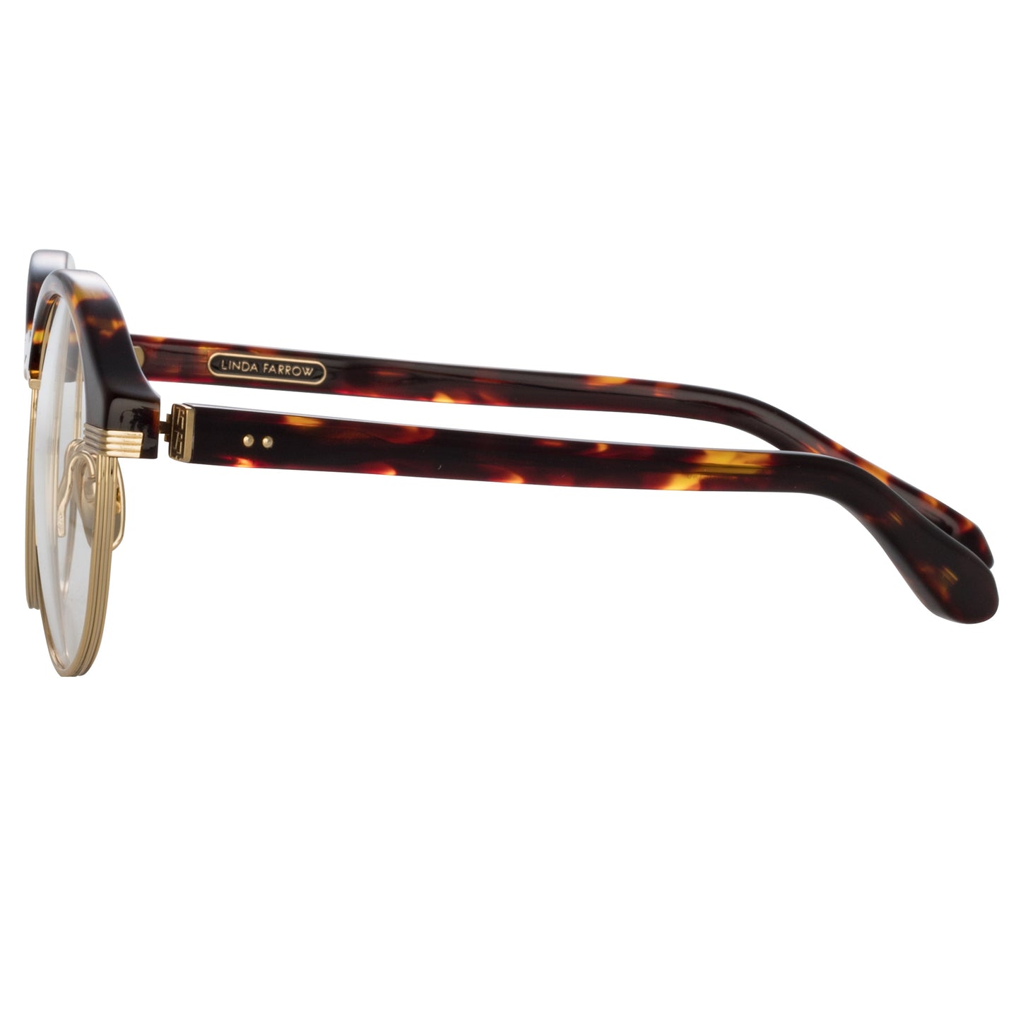 Linda Farrow Keen Oval Optical Frame in Tortoiseshell C2 50