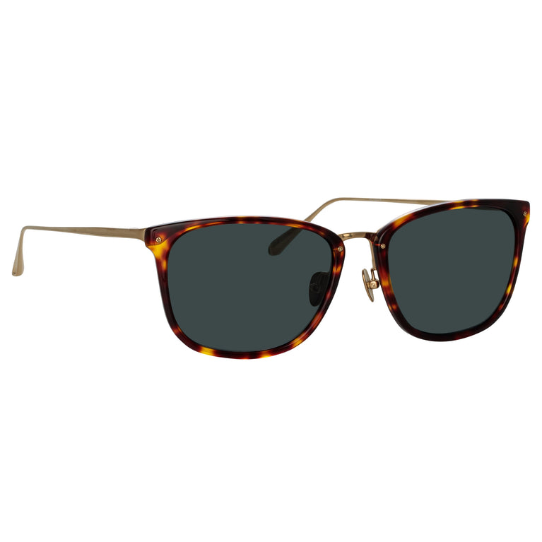 Linda Farrow Cassin D-Frame Sunglasses in Tortoiseshell C2 55