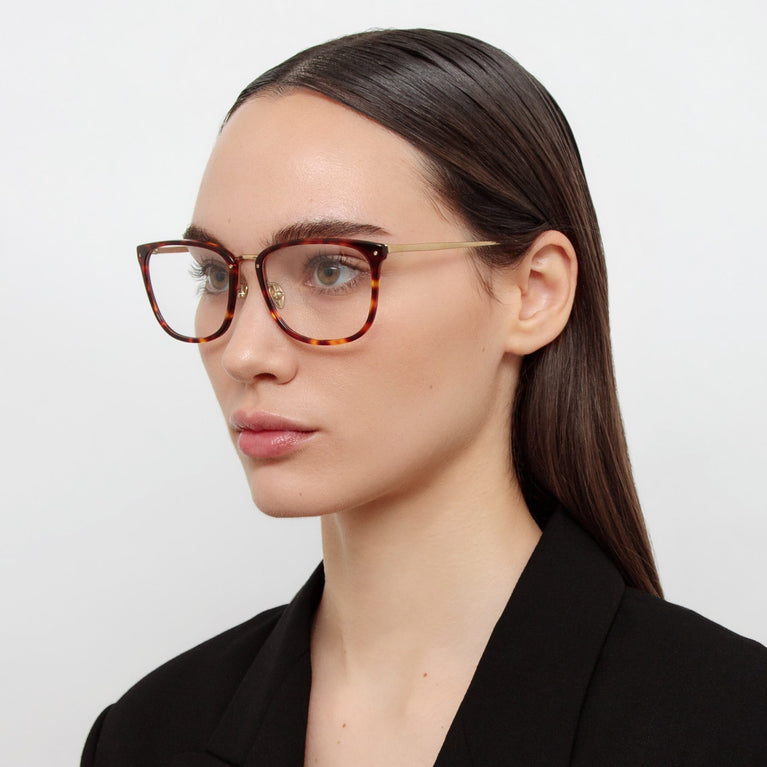 Linda Farrow Men's Cassin Optical D-Frame in Tortoiseshell C4 55