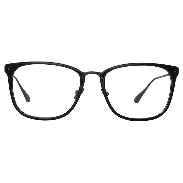 Linda Farrow Cassin Optical D-Frame in Matt Nickel C5 55