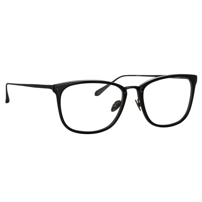 Linda Farrow Cassin Optical D-Frame in Matt Nickel C5 55