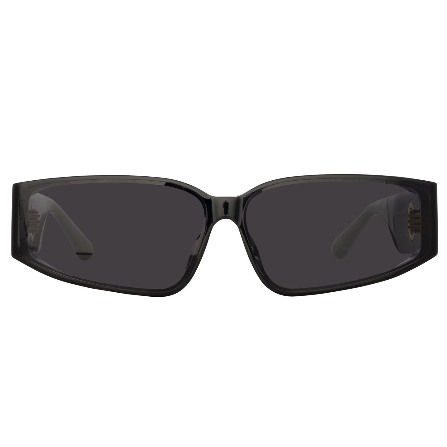 Linda Farrow Alexis Angular Sunglasses in Black C1