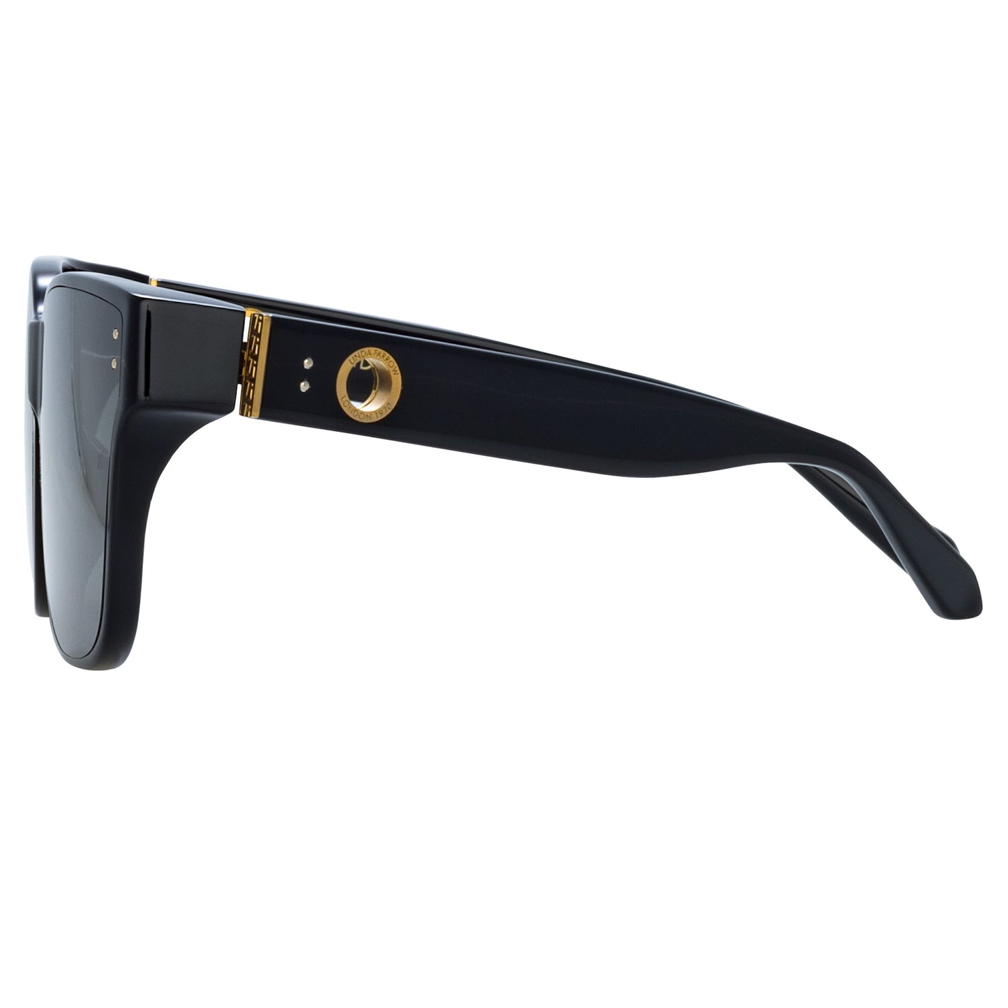 Linda Farrow Rui Oversize Sunglasses in Black C1 65
