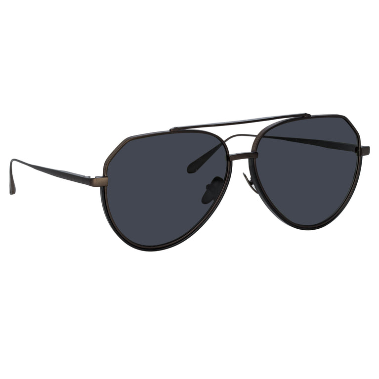 Linda Farrow Men's Bayer Aviator Sunglasses in Nickel C3 61