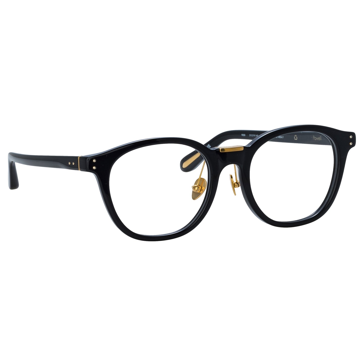 Linda Farrow Men's Powell Optical D-Frame in Black C1 51