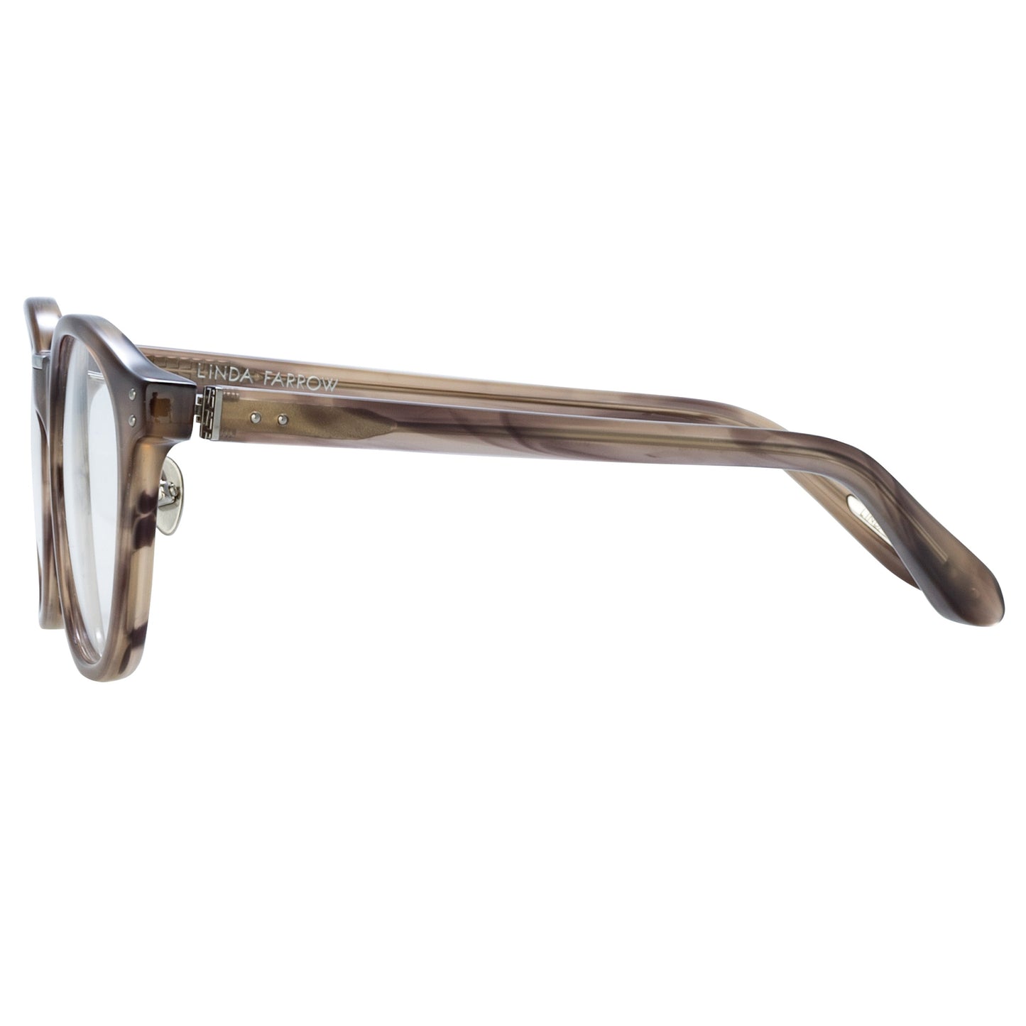 Linda Farrow Powell Optical D-Frame in Grey Horn C3 51