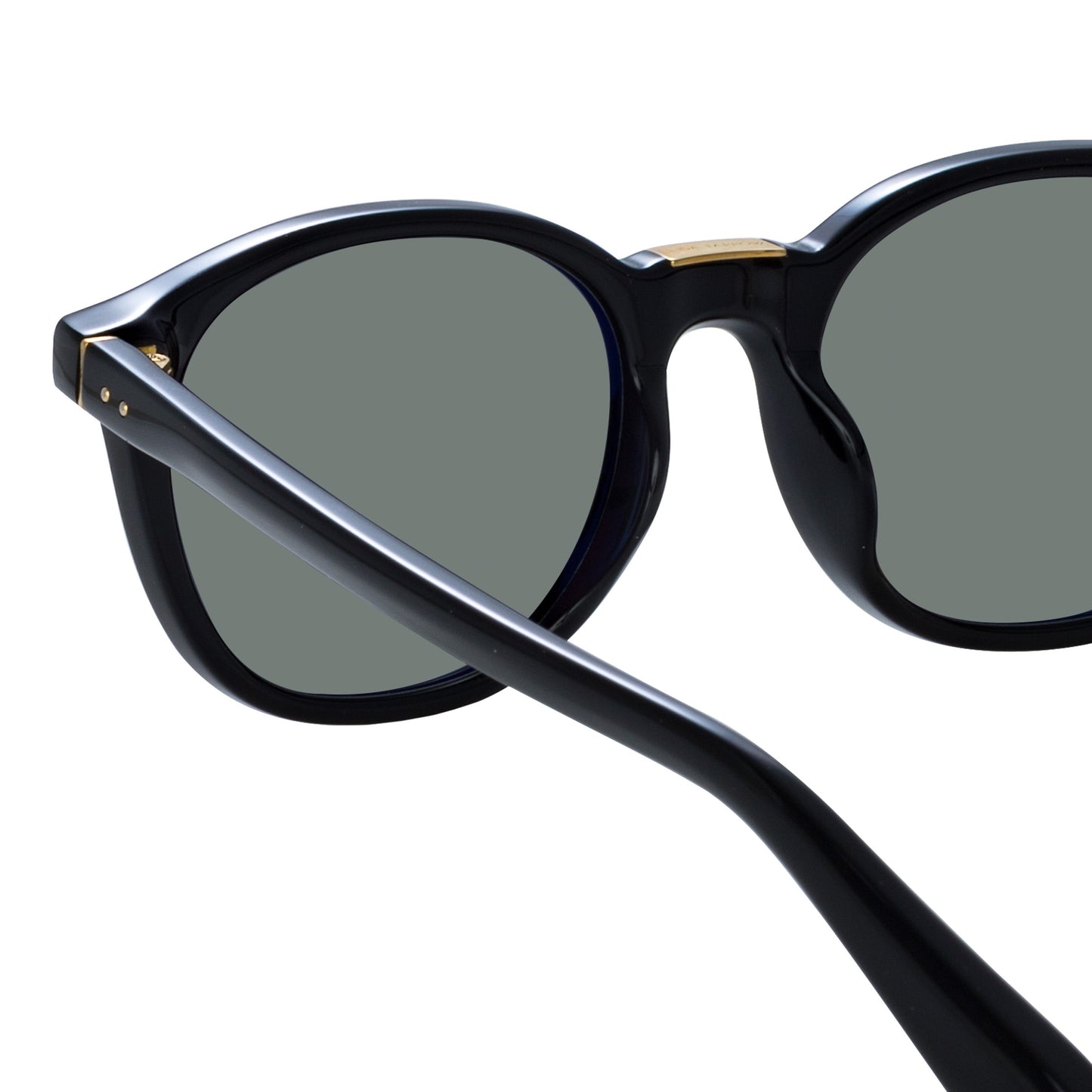 Linda Farrow Men's Powell D-Frame Sunglasses in Black C4 51