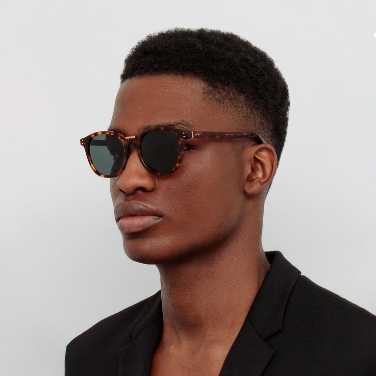 Linda Farrow Men's Powell D-Frame Sunglasses in Tortoiseshell C5 51