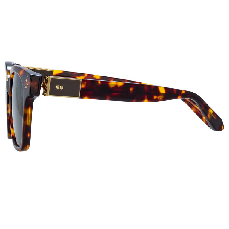 Linda Farrow Men's Sanchez D-Frame Sunglasses in Tortoiseshell C5 52