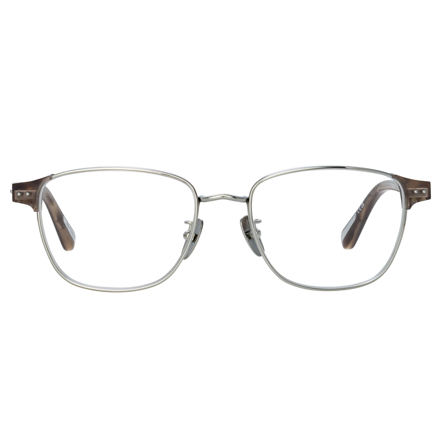 Linda Farrow Alvar Optical D-Frame in Grey Horn C3 53