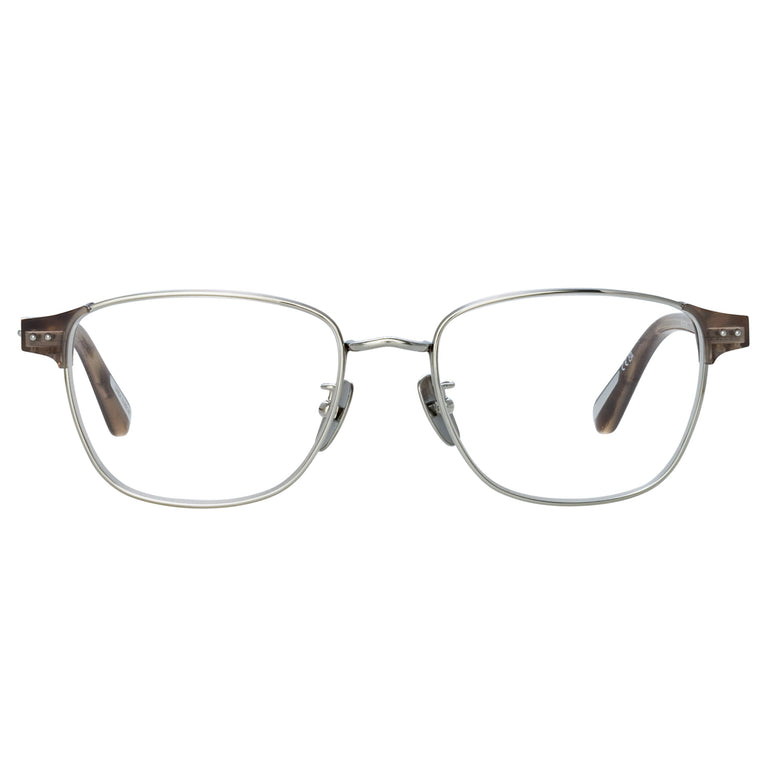 Linda Farrow Alvar Optical D-Frame in Grey Horn C3 53