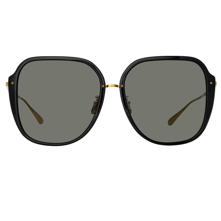 Linda Farrow Sofia Oversized Sunglasses in Black C1 61