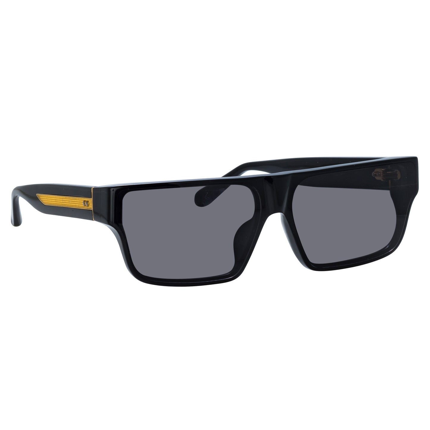 Linda Farrow Men's Brady Flat Top Sunglasses in Black C1 63