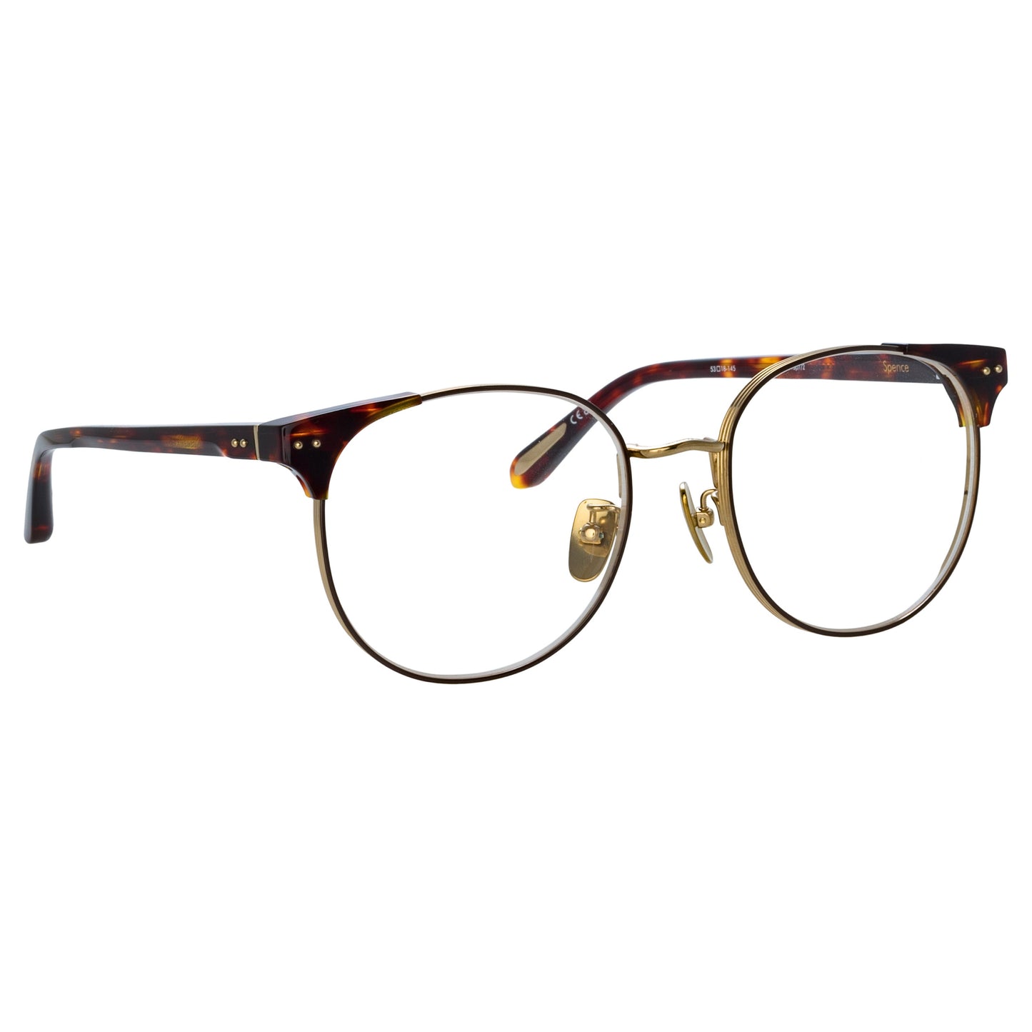 Linda Farrow Spence Oval Optical Frame in Tortoiseshell C2 53