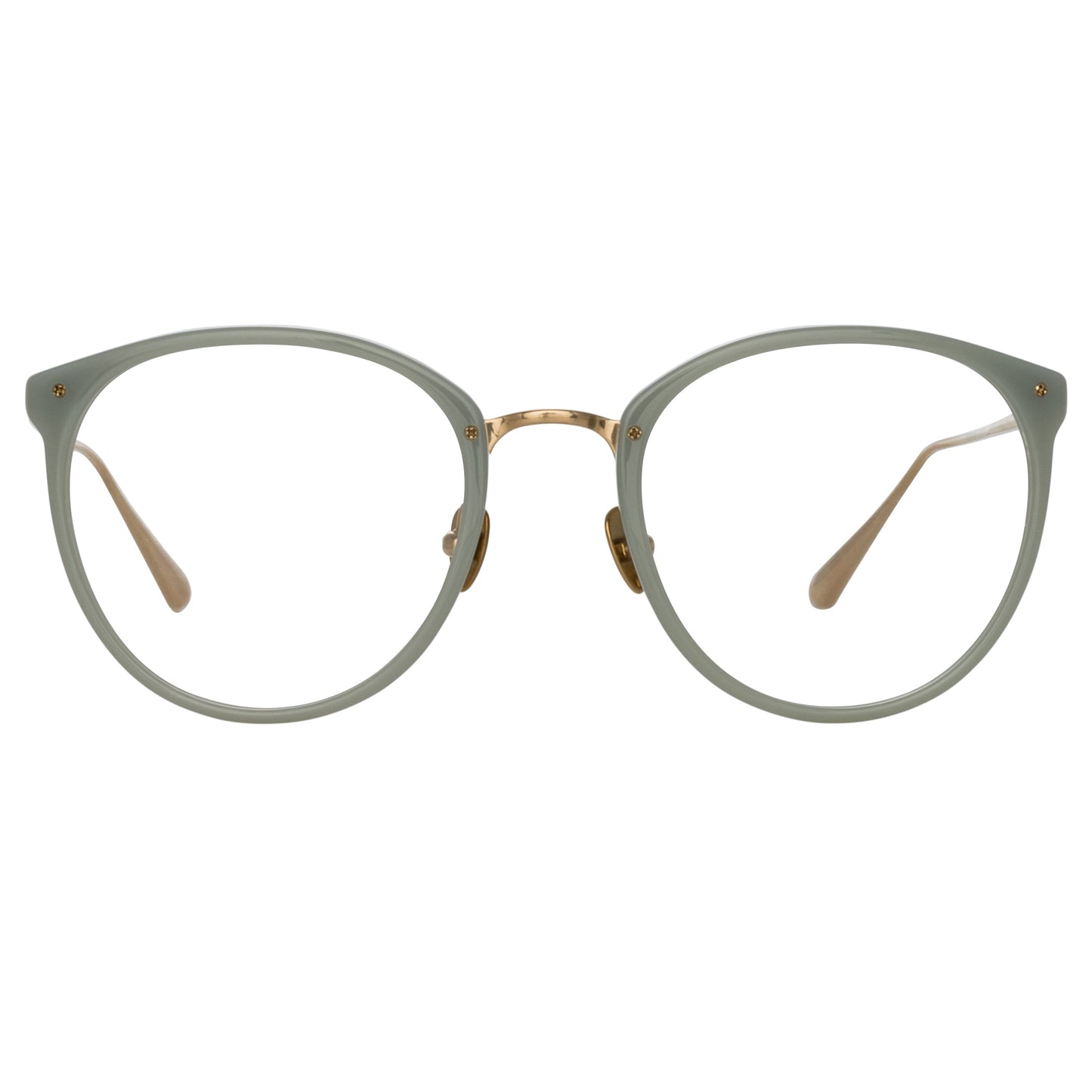 Linda Farrow Calthorpe Oval Optical Frame in Steel  51