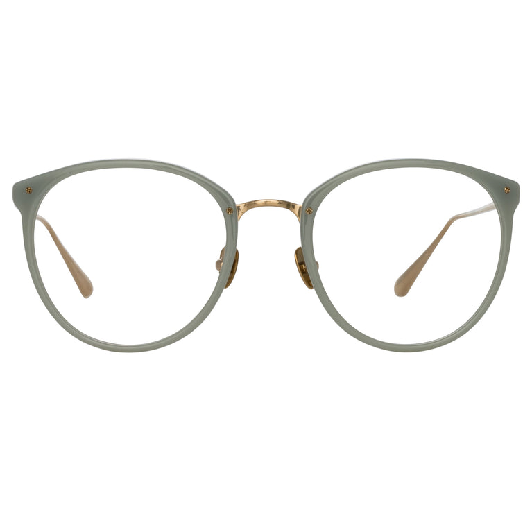 Linda Farrow Calthorpe Oval Optical Frame in Steel  51