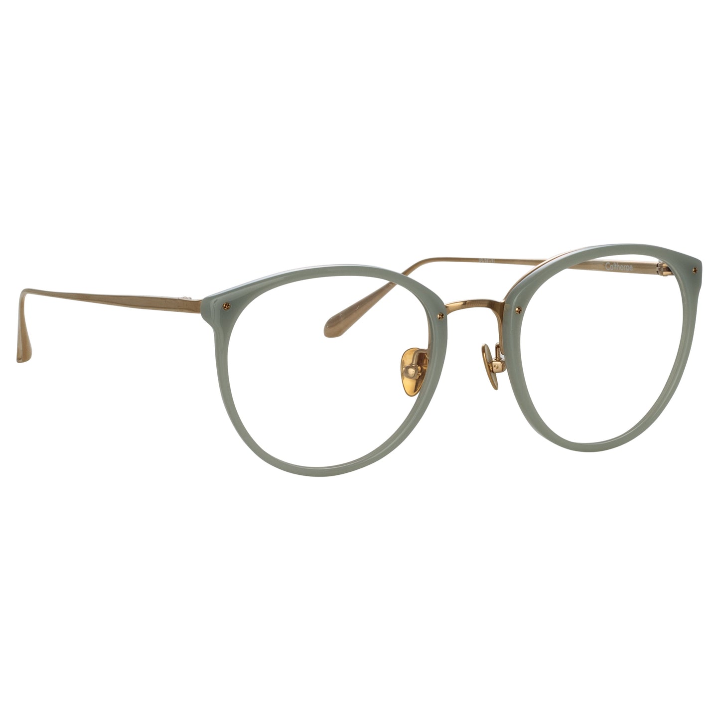 Linda Farrow Calthorpe Oval Optical Frame in Steel  51